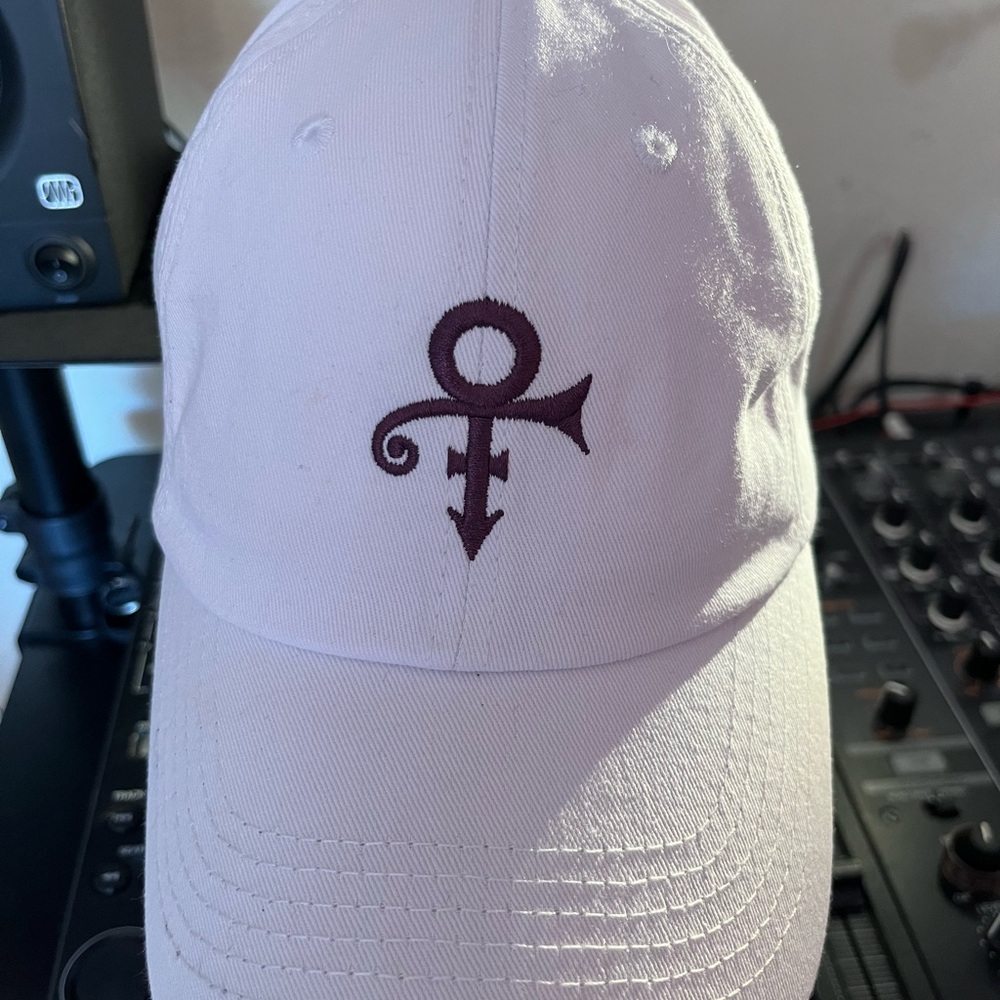 Prince white cap with purple łogos Official Merchandise